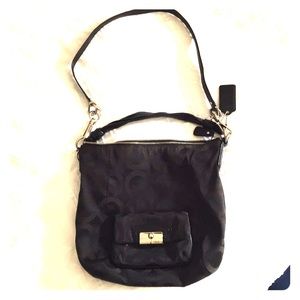 Coach shoulder black handbag purse
